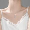 Fashion 925 Sterling Silver Dreamy Gradient Moonlight Dream Catcher Hollow Round Clavicle Chain Necklaces XL213