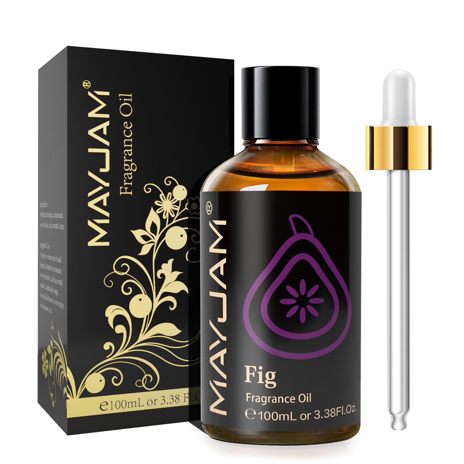 

MAYJAM 100ML/3.38FL.OZ Ароматні олії, Ефірні олії вишні, манго, кокоса та ванілі для ароматерапії Дифузори Спа Йога Мило Виготовлення свічок Fig