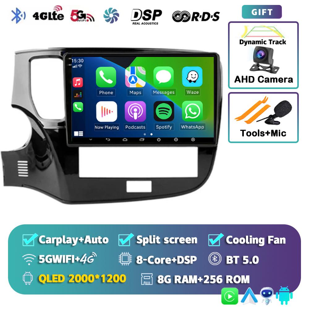 Android 14 Carplay Car Radio For Mitsubishi Outlander 3 GF0W 2018-2021 2din Multimidia Video Player Navigation Head Unit Stereo