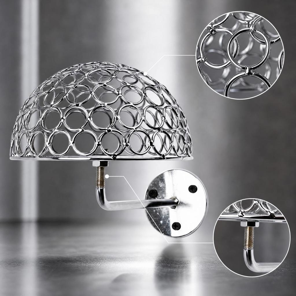 Metal Wall Hat Display Holder Sturdy Cap Organizer Sleek for Boutiques