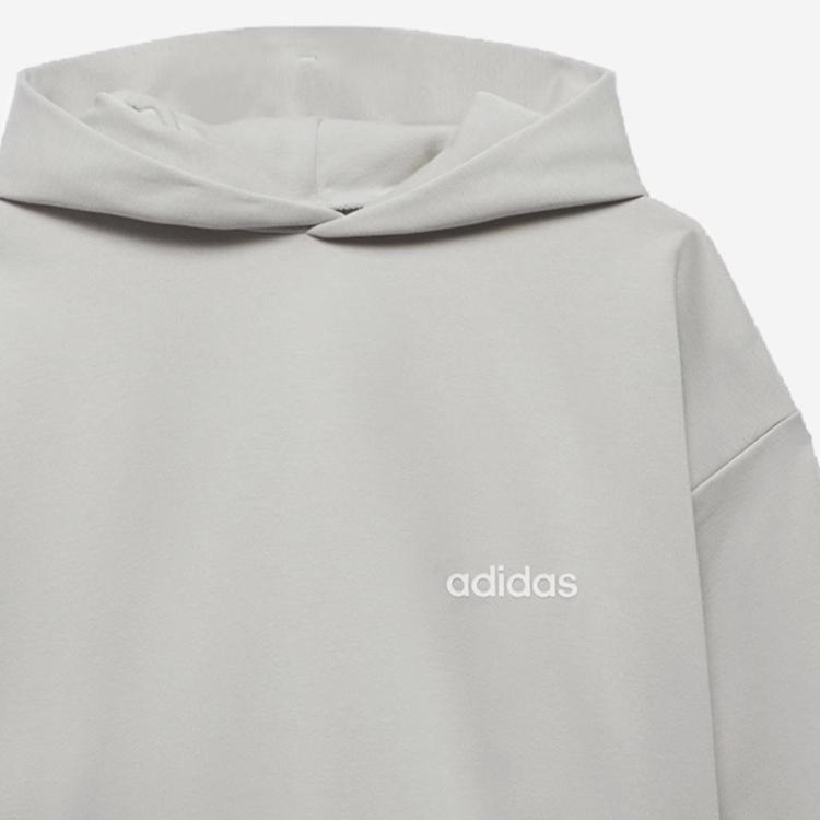 adidas Originals Trefoil Basketball: Chapter 1 Monochrome Chest Logo Hoodie Unisex Hoodie Metal-Grey IA3438