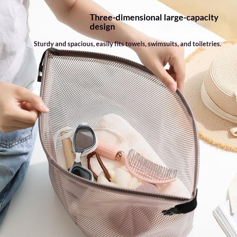 Translucent Waterproof Toiletry Bag Large Capacity Portable Women Cosmetic Pouch for Business Trip Bathroom Use