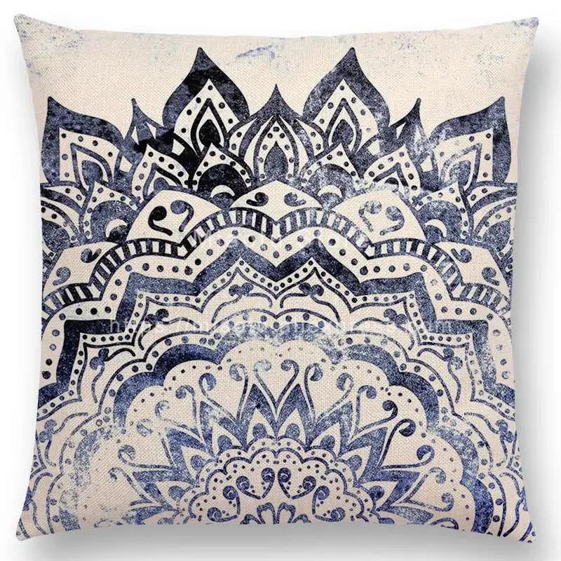 New Dreamy Rainbow Boho Beautiful Flower Gorgeous Floral Mandalas Fantasy Moon Stars Prints Cushion Cover Throw Pillow Case