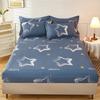 1 skin-friendly Bed Cover  cotton  Printing fitted sheet with elastic band, single/queen/king size (without pillowcases)