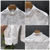 Men's High-end Shirt Spring Summer Long-sleeved Handsome Dark Pattern Shirt Slim and Trendy Brand Versatile Top