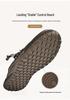 Men's Large Size Leather Slip-on Loafers - Spring & Autumn Fashion, Handmade, Thick-Soled, Casual Stitched Design