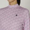 FootJoy Floral Print Long Sleeve Mock Neck Shirt, Pink, Women's, Size L, FJW-F24-S08, 32276-L