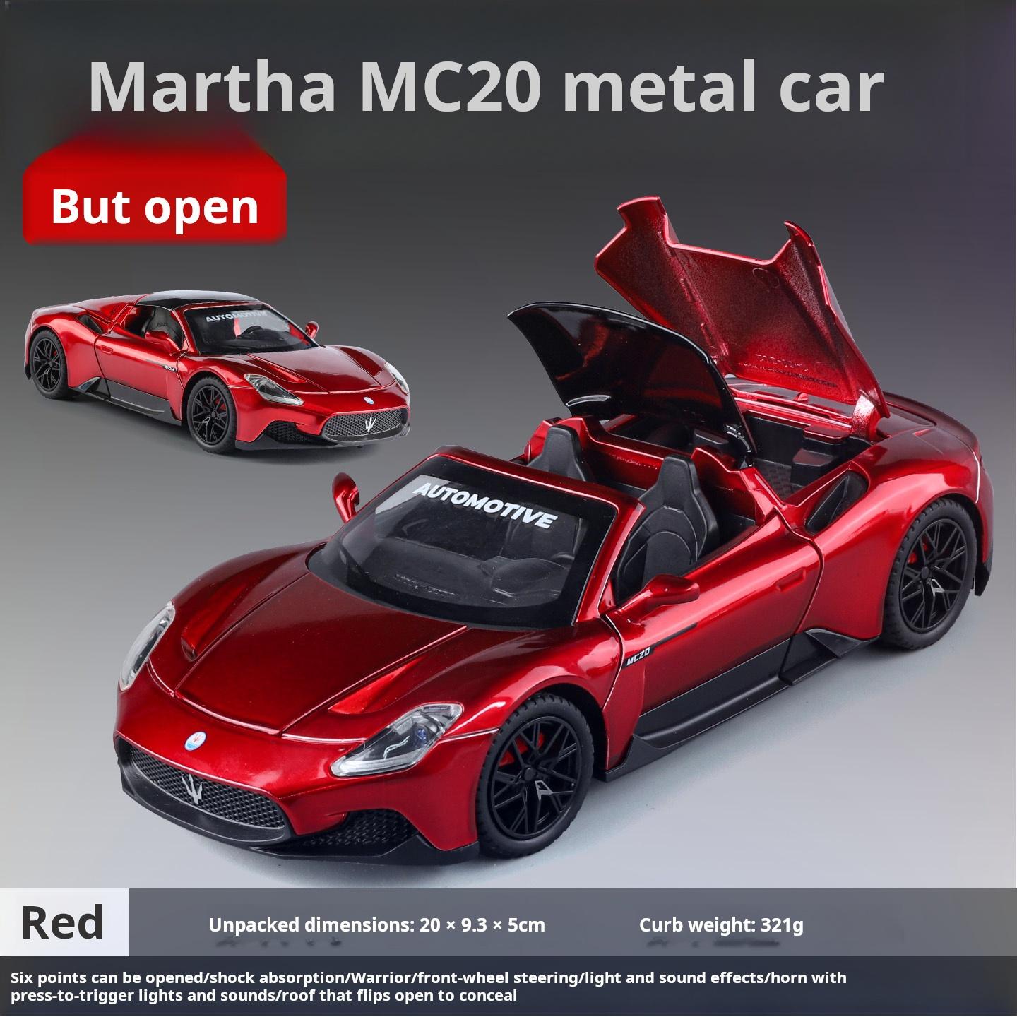 1:Maßstab 24 Exquisites Supersportwagen Mc20 Cabrio Faltbares Dach Automodell Spielzeug Jungen Sammlung Schmuckstück Figur Rückziehmotor