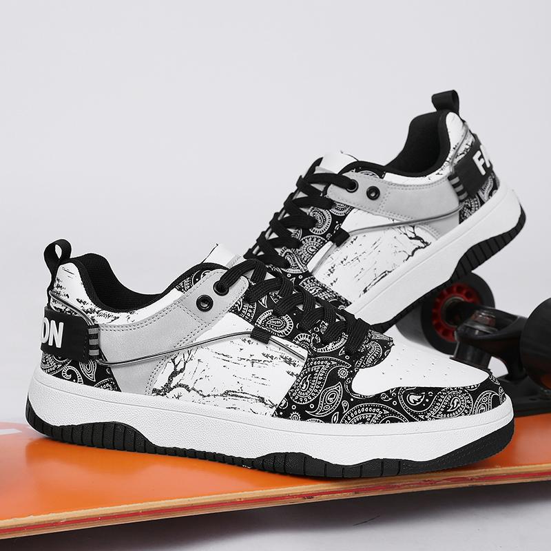 

Мужская повседневная обувь для скейтбординга, кроссовки для бега с принтом, кроссовки для джоггинга, обувь для студентов, большие размеры EU: 47 чёрный