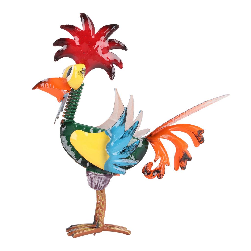 Figurky soch kohouta Ornament Kovová modelka s displejem kohouta pro venkovní dekoraci