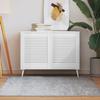 VidaXL Shutter Doors 2 Pcs Solid Pine Wood White 61.5x49.4 Cm