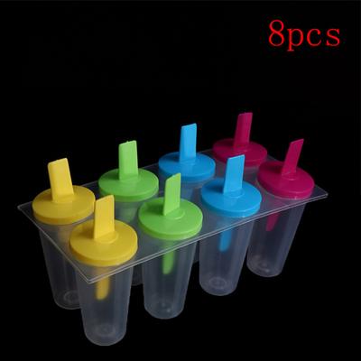 8 Piezas Molde para Helados Caseros DIY Molde para Polos Congelados Yogur Herramientas