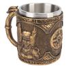 Beer Mug Stainless Steel Resin Double Layered High Temperature Resistant Pirate Pattern Beverage