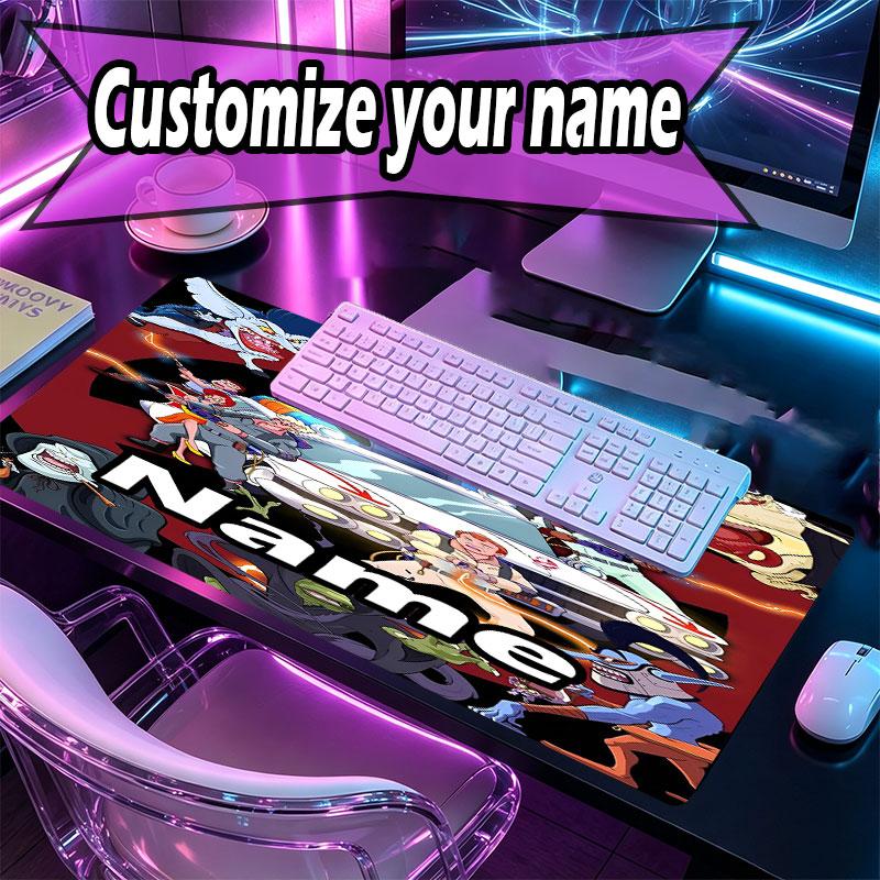 Custom Name Personalized Ghostbusters Pattern Mousepad, Laptop PC Desk Mat, Decorative Desk Mat for Home Keyboard Pad Gift