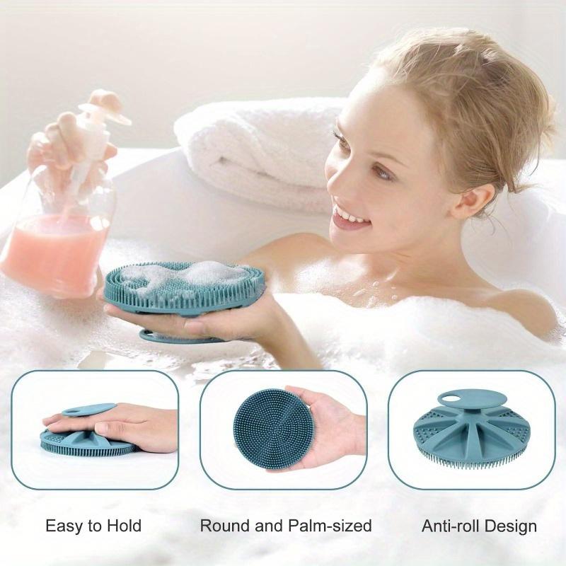 Zachte Siliconen Lichaamsscrubber Shampoo Borstel Handheld Douche Reinigingsborstels Exfoliërende Badborstel Hoofdmassage Badhulpmiddelen