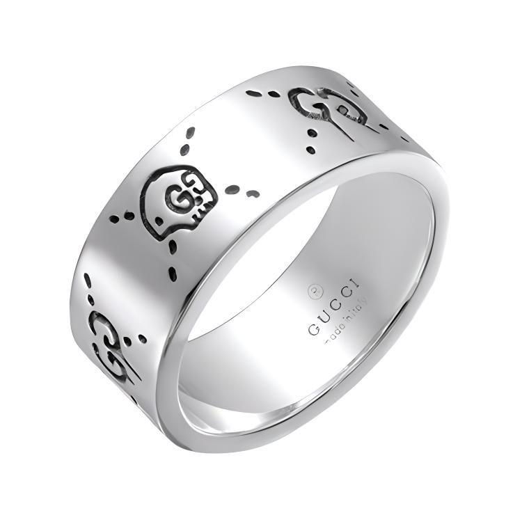 GUCCI Ghost Skull Ring Silver 455318-J8400-0701