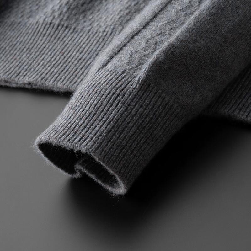 Dibinze Men's Plus Size Round Neck Cashmere Blend Sweater