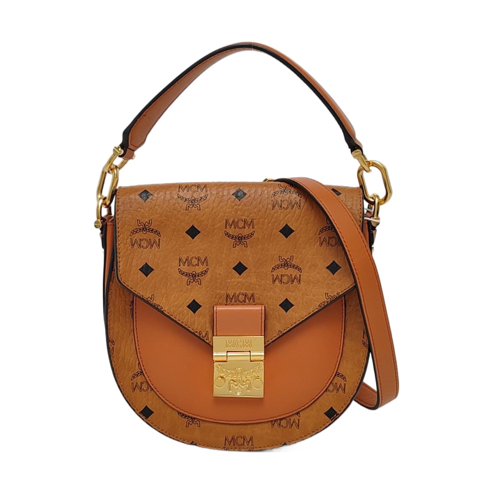 [Pre-Owned] Patricia Visetos Letter Logo Leather