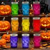 6/12 Packs Halloween Transparent Skull Plastic Jars with Lids for Home Decor Figurines Collectibles Desktop Skeleton Jar