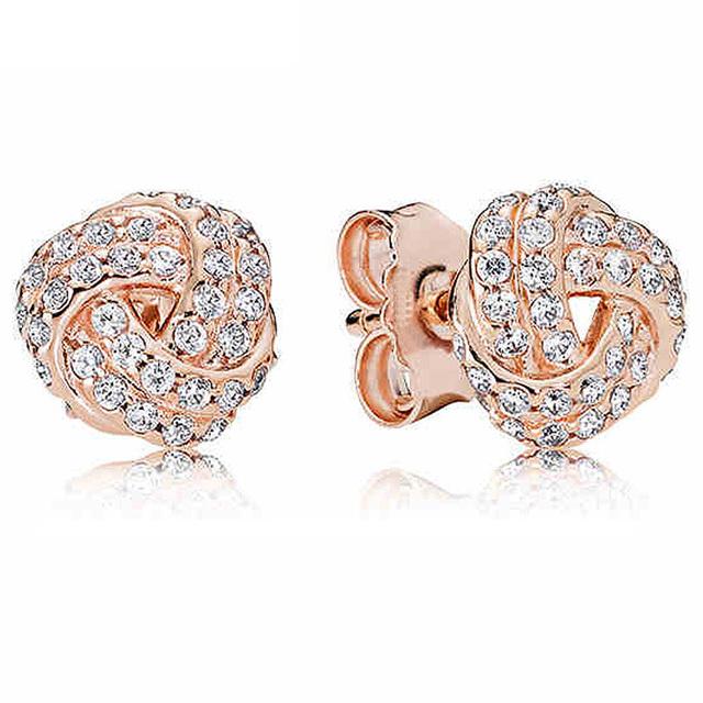 Nouveau 925 en argent Sterling mode boucle d'oreille Double Halo trèfle pétales d'amour coeur marguerite fleur Trio boucle d'oreille pour les femmes bijoux cadeau