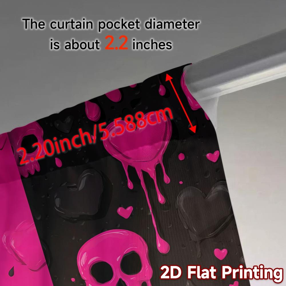 2D Flat Printing  JIT 2pcs   Curtains (Without Rod) Gothic Curtains Print Popular Curtains Polyester Easy Install Curtains