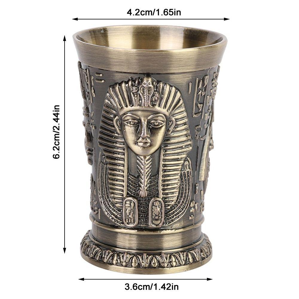 Metal Metal Wine Cup Mini Embossed Mini Cup Wine Glasses Egypt Style Goblet Wedding Celebration