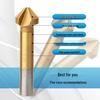 6-Piece 90° Titanium-Plated Chamfering Knife & Countersink Drill Set
