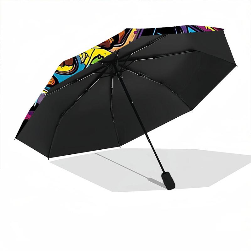 1PC ScoobyDoo Automatic Open/Close, 8-Rib Durable Frame Compact Travel Umbrella for Men & Women S1222010