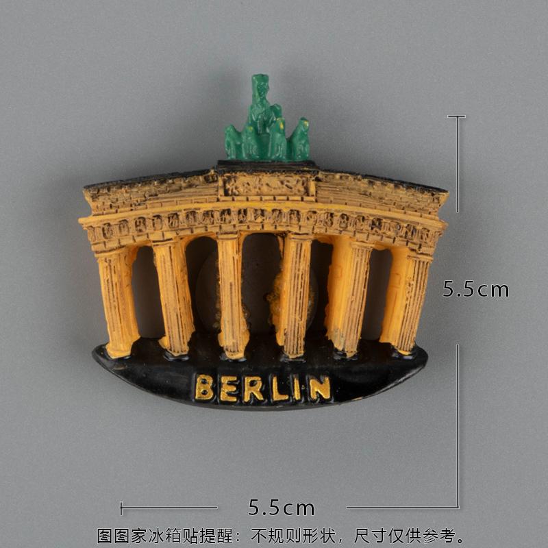 Deutscher Kühlschrankaufkleber Berlin Frankfurt Architektur Tourismus Souvenir Magnetaufkleber 3D dreidimensionale Luxemburg Mun