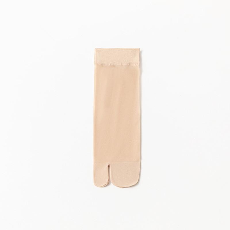 Women'S Summer Ultra Thin Toe Socks Sexy Breathable Toe-Separated Mid Tube Socks Solid Color Casual Transparent Tabi Silk Socks