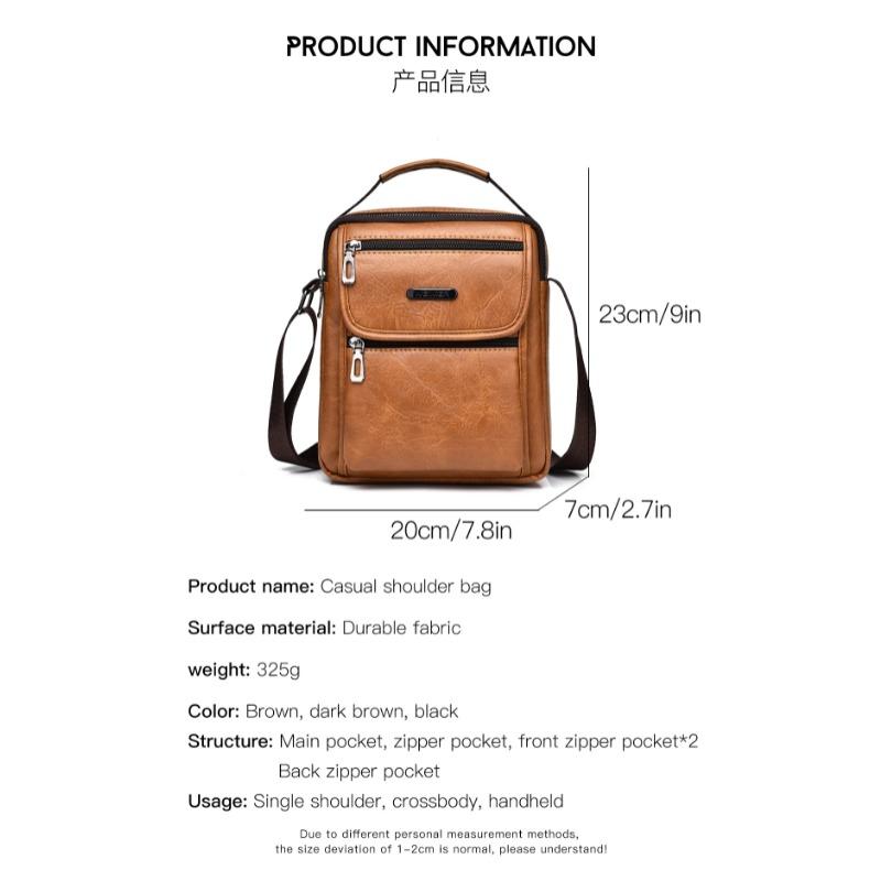 New portable shoulder bag for men's crossbody bag that can hold an 8-inch computer