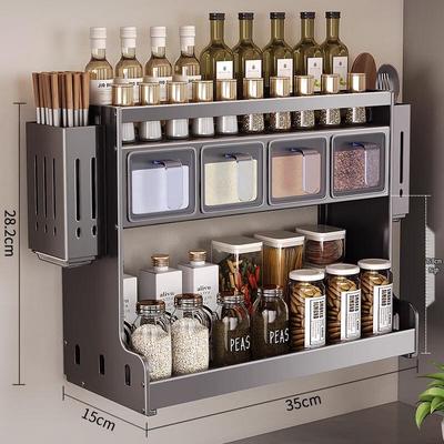 3-Tier Wall-Mounted Kitchen Storage Rack
