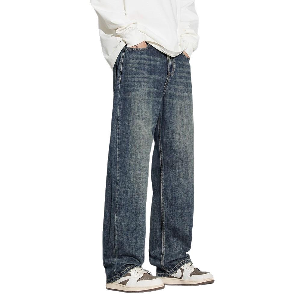 Men's Retro High Street Loose Wide Leg Jeans - Spring & Autumn Style