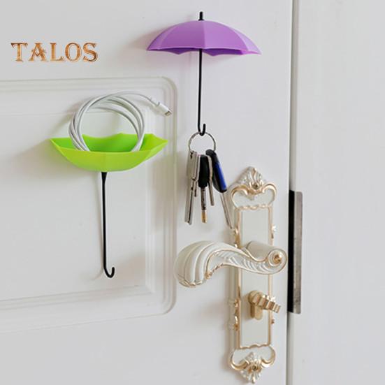 Umbrella Wall Hooks Purse Key Hangers Simple Installation Multi-Color Versatile 3D Adhesive Decorative Hanging Hooks