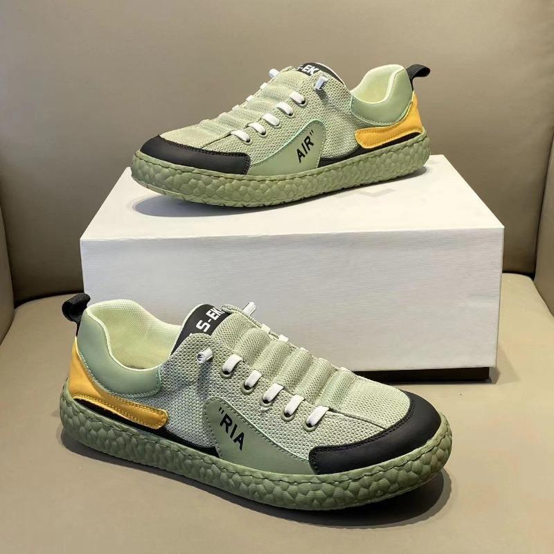 Original Herren Flache Freizeitschuhe Modetrend Schnürschuhe Mesh Atmungsaktiv Lässige Sneaker Outdoor Freizeitspaziergang Sportschuhe für Herren