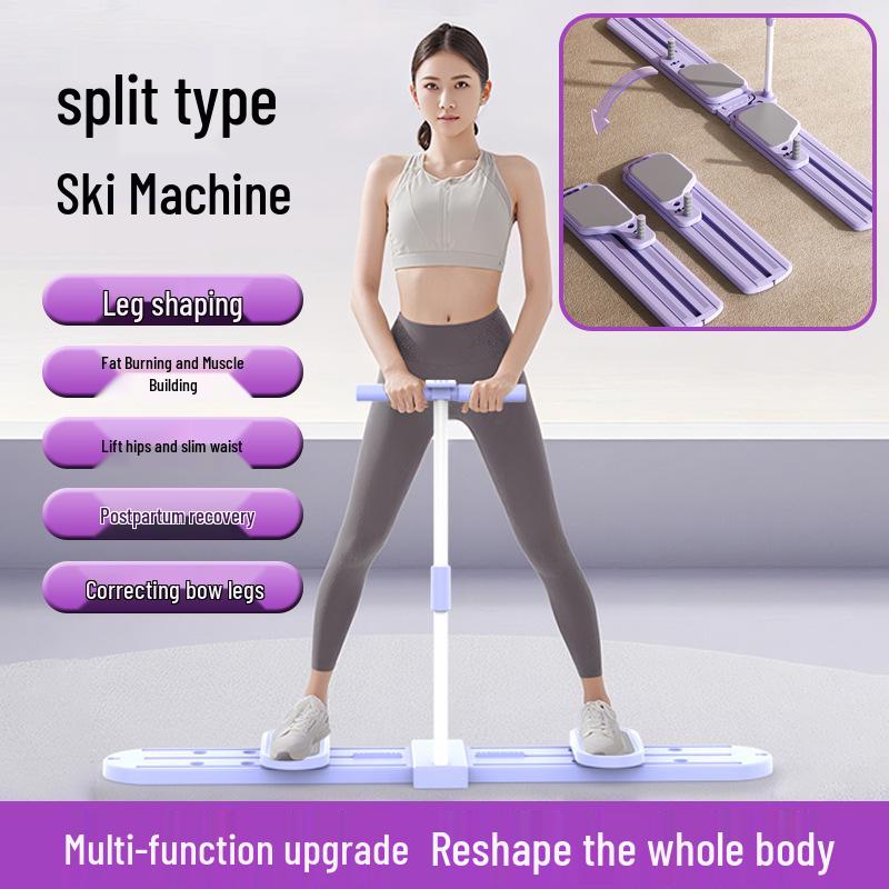 Split-Type Ski Machine & Leg Slimmer: Pelvic Floor Trainer and Ab Board for Home Fitness