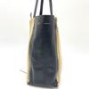 CELINE Kaba Gazette Bags Hand Bag Tote Bag hemp / Leather Beige/Black