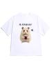 Cute Hamster Pattern Pure Cotton Printed Unisexs And Unisexs Personalized Short Sleeved Summer New Fashion Casual Loose Tshirt