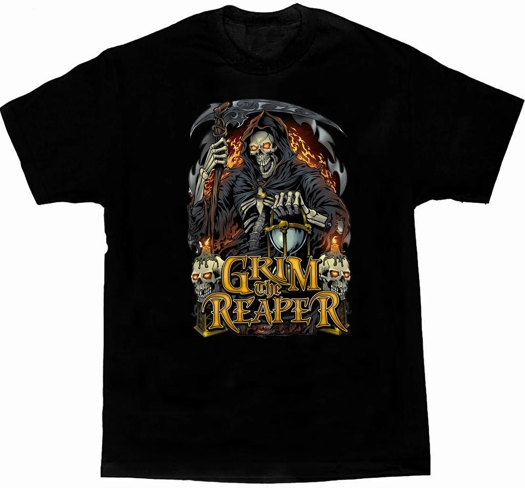 Personalized Grim The Reaper T Shirt Short Sleeve 100 Cotton Casual Tshirts Loose Top Size S3XL