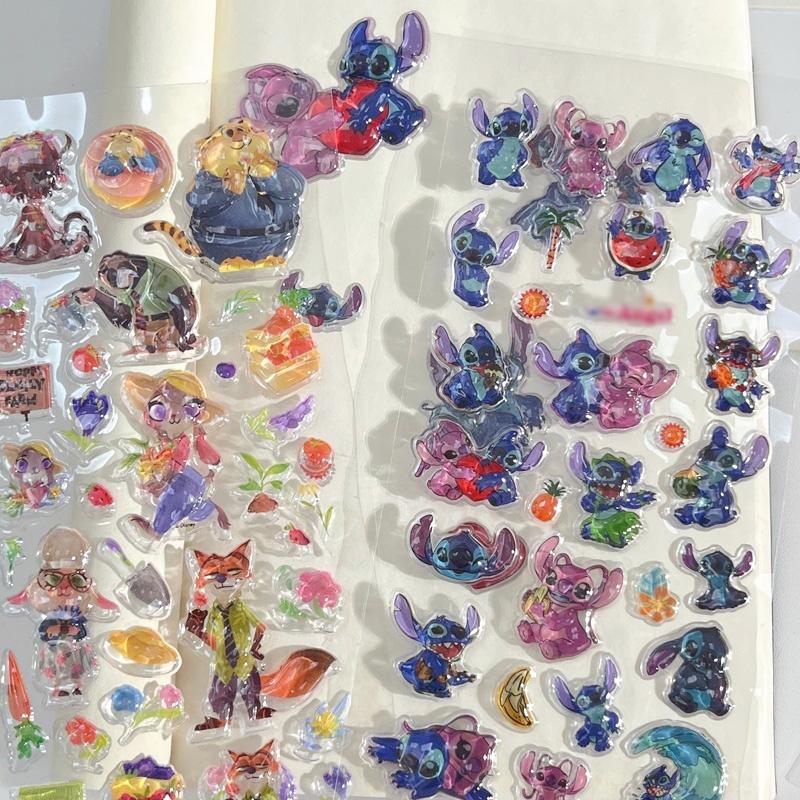 3D Zootopia Frozen Stickers Stitch bonbon drop seal Relief Stickers DIY Phonecase Scrapbook Sticker Gift