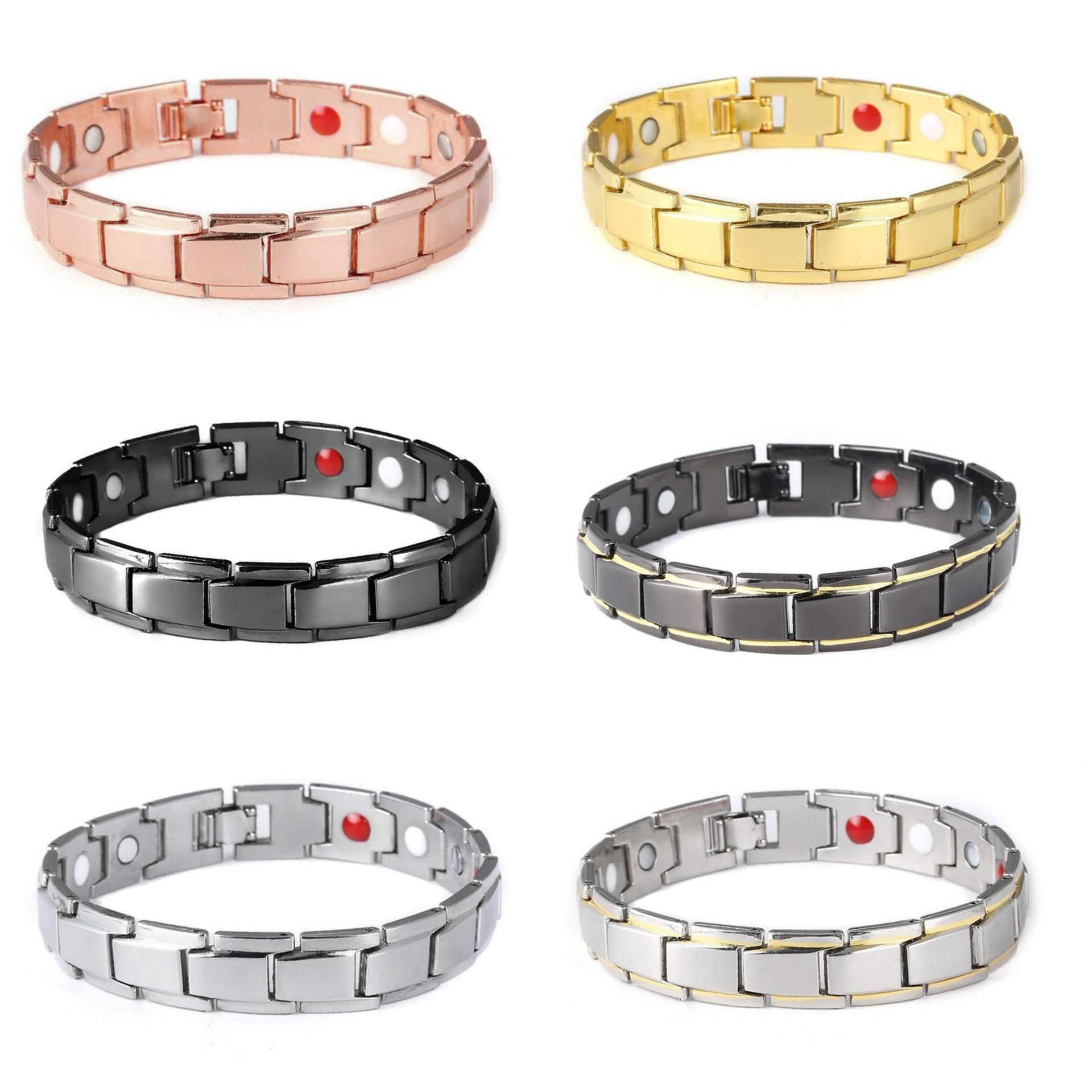 

Men s Adjustable Length Magnetic Bracelet - Detachable European & American Style Couples Jewelry