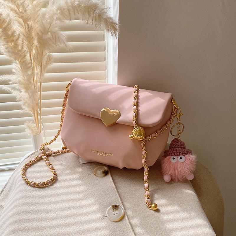 

Chain cloud bag new niche original design cloud bag versatile shoulder messenger bag chain women s bag No specification чорний