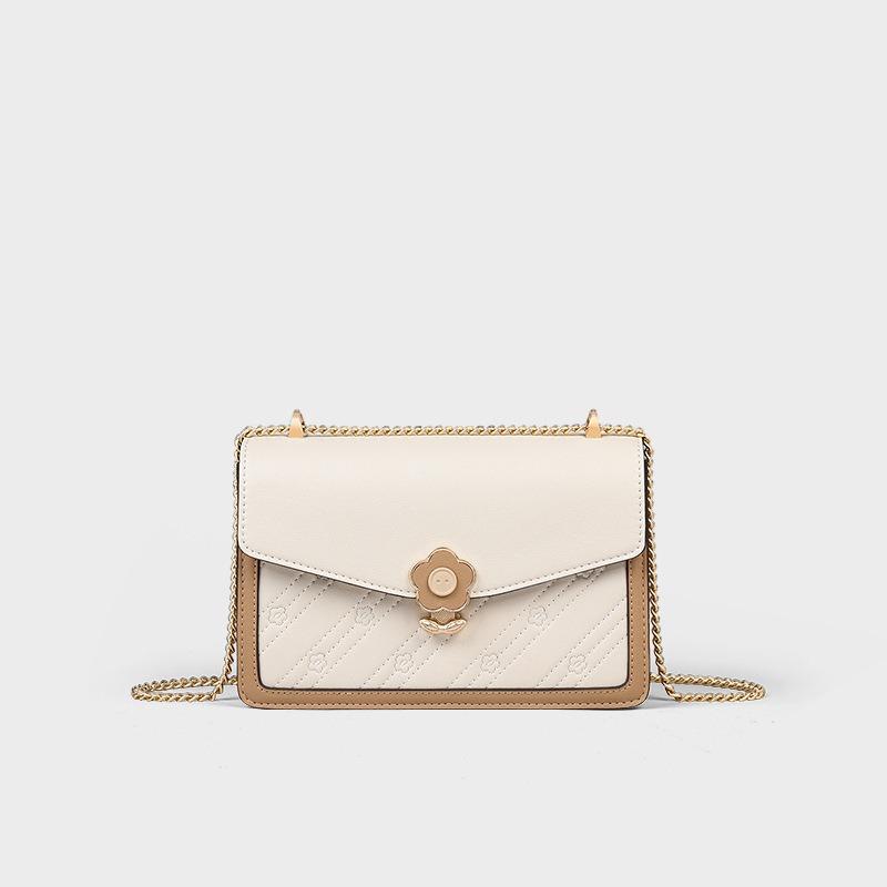 Bag Women's Autumn and Winter New Messenger Bag Chain Leather Women's Bag High-end Single Shoulder Small Square Bag Luggage