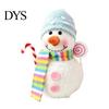 Warm White LED Hanging Decor Lighted Snowman Christmas Ornament with Knitted Hat, Light Window Display Decoration Pendant for Tree, Cute Tabletop
