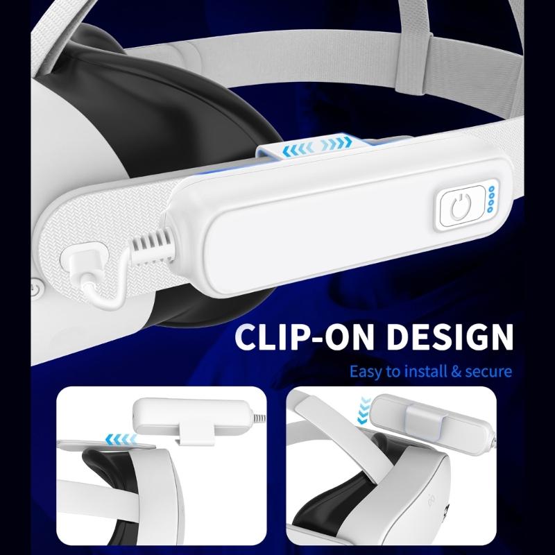 Ergonomischer externer Akku für MQ 3S/3 VR-Geräte Bietet bis zu 4 Stunden zusätzliche Spielzeit für verlängerte Nutzung