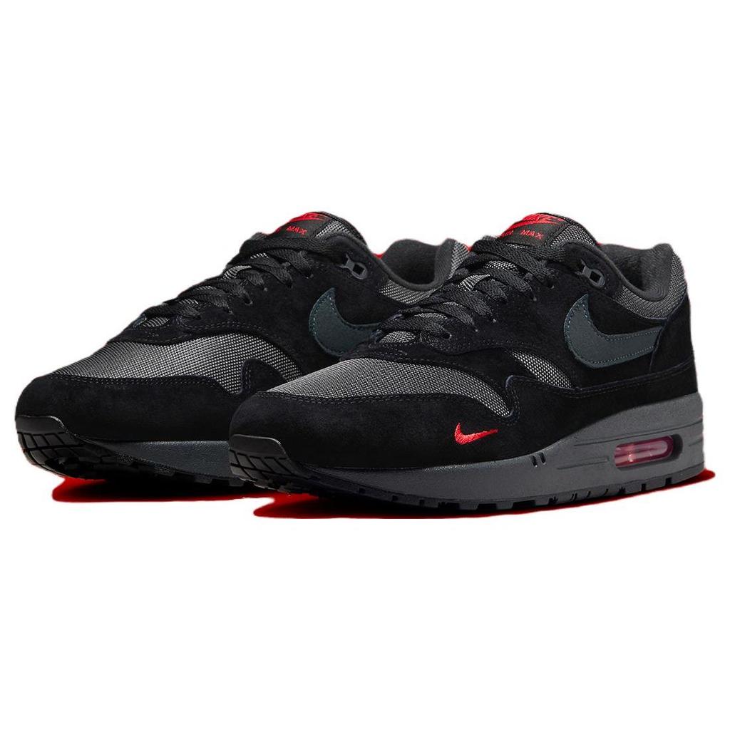 Nike Air Max 1 Nero Rosso Università Scarpe da Ginnastica Uomo Antracite FV6910-001