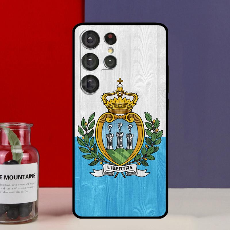 San Marino Flag Funda Case For Samsung Galaxy S25 Ultra S9 S10 S20 S21 FE S22 S23 Plus S24 Ultra Phone Cover