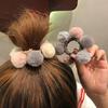 Fashion Soft Plush Pompom Women Girl Hair Tie Rope Ponytail Holder Headwear