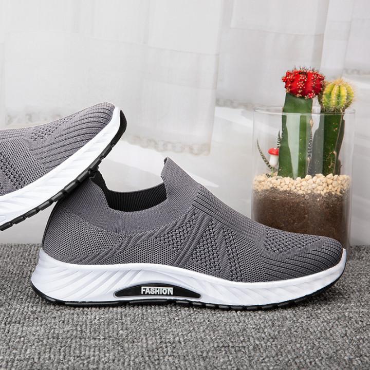 Cloth Shoes Men's Breathable Soft-soled Casual Shoes Socks Shoes Fly-woven Mesh Sports Men's Shoes