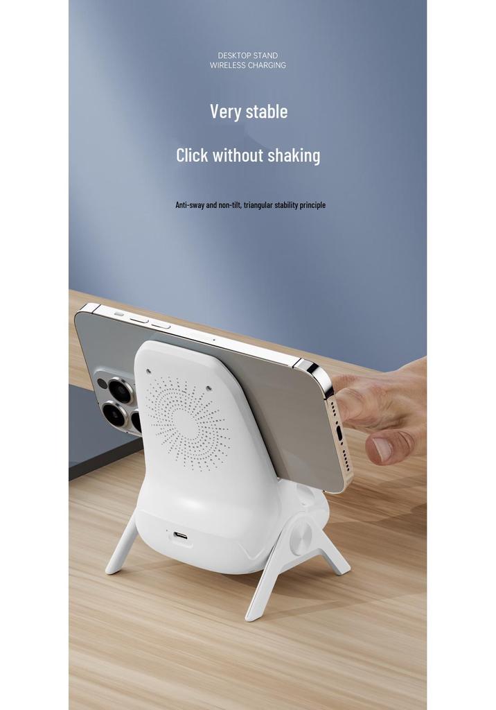 2026 Creative Small Chair Phone Holder and Wireless Charger with Amplifier Function